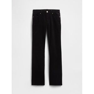 Gap Baby Boot Pants 28/6 Black Excellent Mid Rise Velvet Stretch Dark Academia